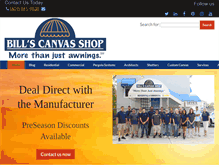 Tablet Screenshot of billscanvasshop.com
